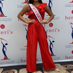 Francesca’s red jumpsuit, size M